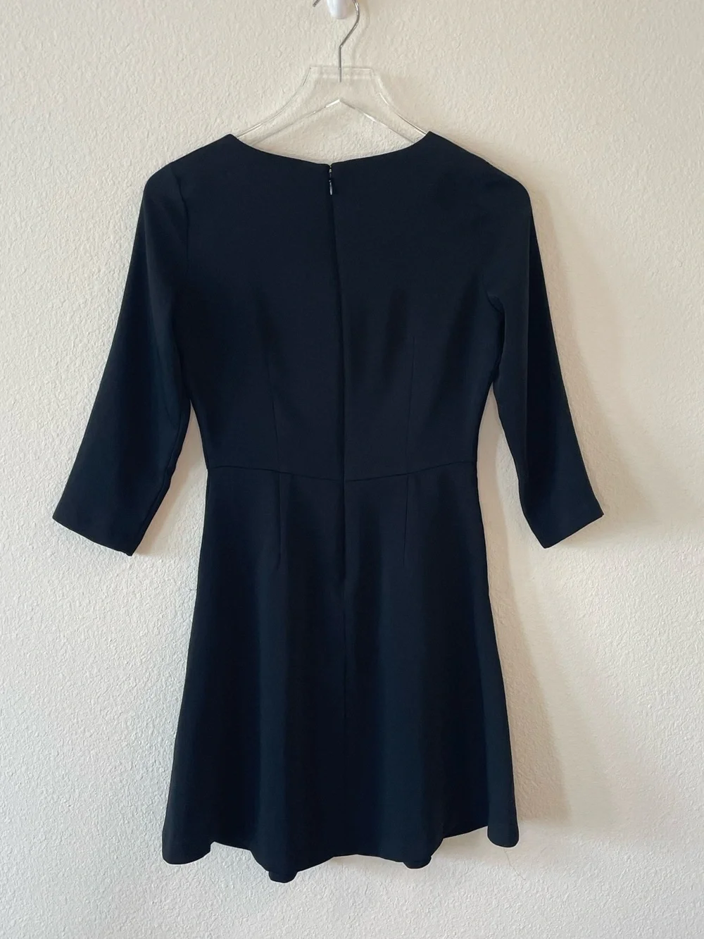 Tahari Black Fit & Flare Dress - Classic Three-Quarter Sleeve with Pockets - Picture 5 of 6